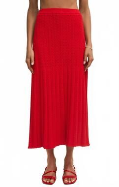 NEW Z SUPPLY lexa crochet sweater skirt in kiss me red